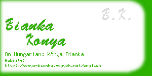 bianka konya business card